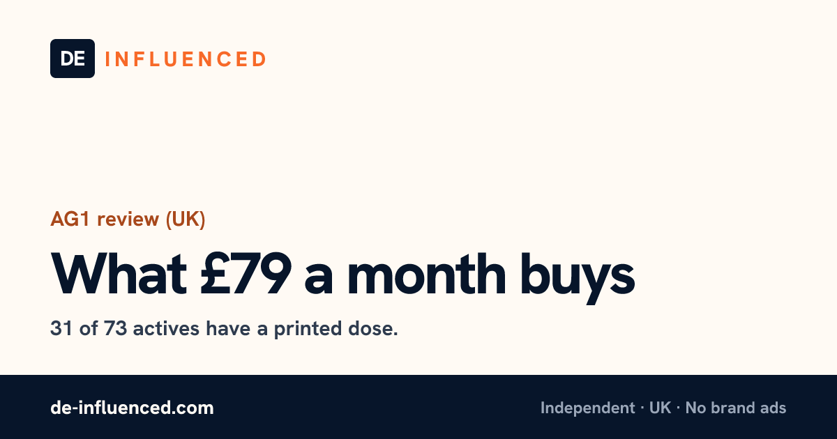 De-Influenced blog: What £79 a month buys