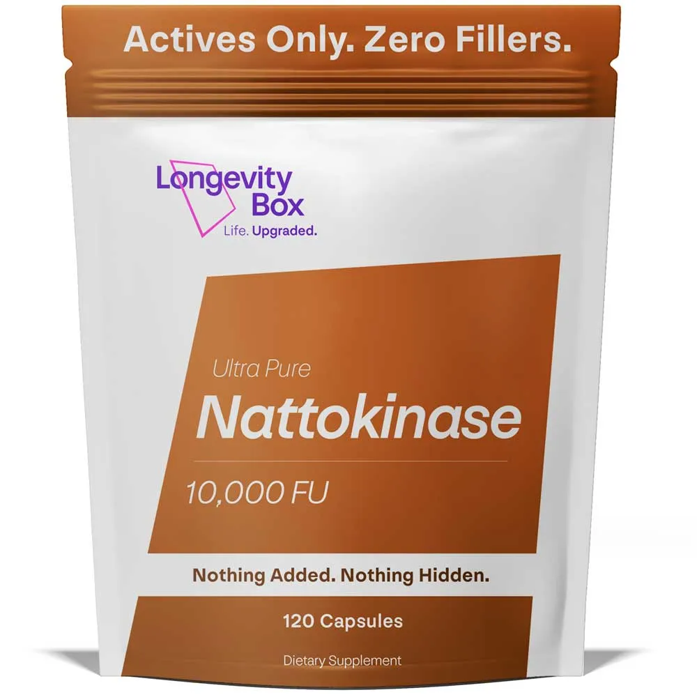 Longevity Box Nattokinase 10,000FU capsule supplement product photo