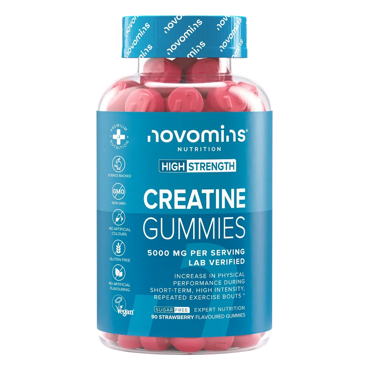Novomins Creatine Gummies gummy supplement product photo