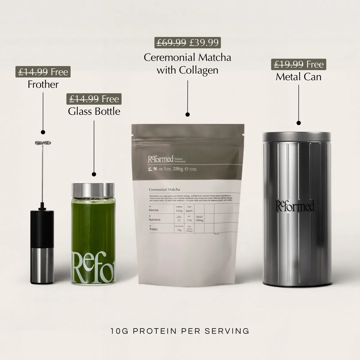 Reform Technologies Matcha with Collagen powder supplement product photo