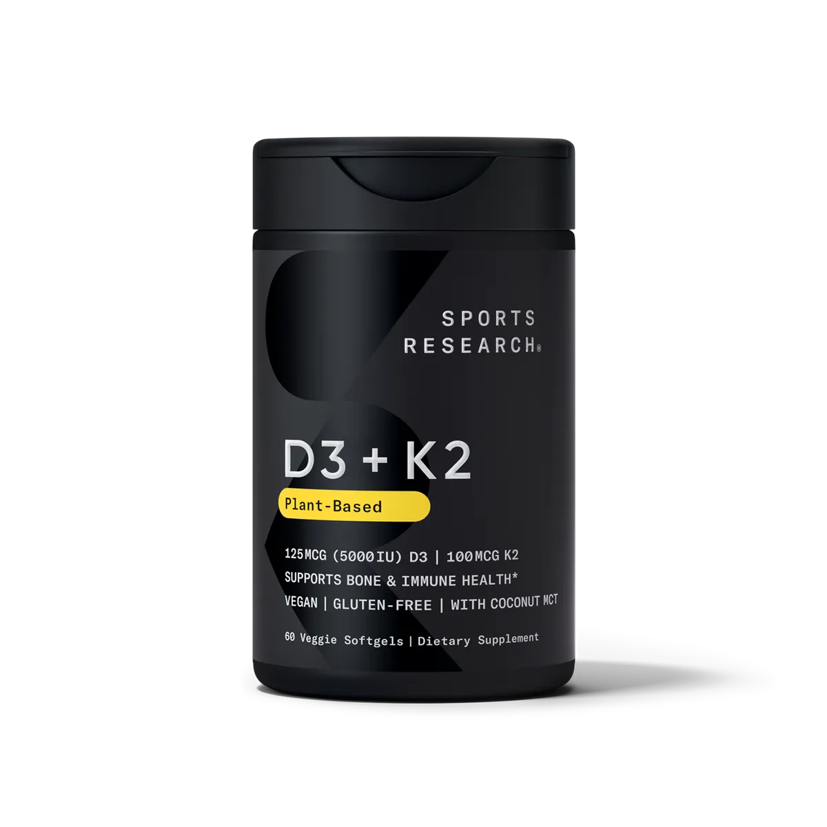 Sports Research Vitamin D3 + K2 Supplement capsule supplement product photo