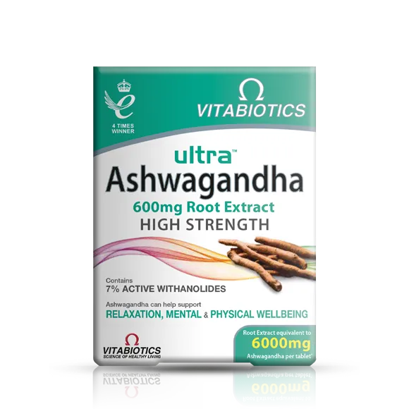 Ultra Ashwagandha tablet supplement product photo